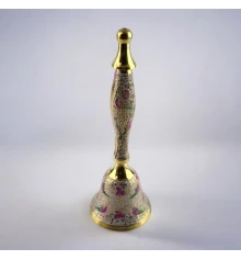 Колокольчик с ручкой с рисунком бронзовый «Птицы на белом фоне» (21.5×14×7.4 см) купить в интернет магазине подарков ПраздникШоп