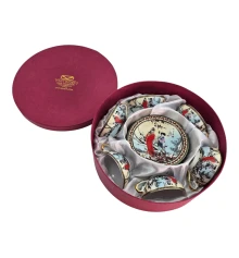 Сервиз круглый фарфор (70мл) (6CCS102) 6 чашек+ 6 блюдец «Сакура» (h-4 см купить в интернет магазине подарков ПраздникШоп