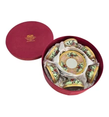 Сервиз круглый фарфор (70мл) (6CCS108-8) «Розовый» (h-4 см купить в интернет магазине подарков ПраздникШоп