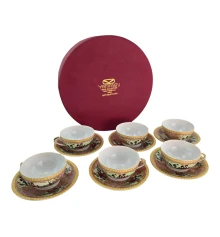 Сервиз круглый фарфор (70мл) (6CCS108-8) «Розовый» (h-4 см купить в интернет магазине подарков ПраздникШоп