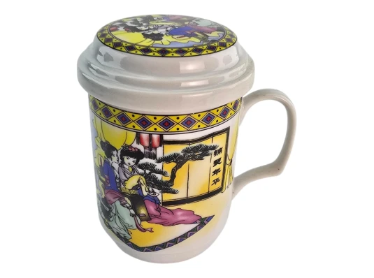 Чашка заварочная с ситом (330мл) (BFC24) «3 девушки» (h-13 см купить в интернет магазине подарков ПраздникШоп