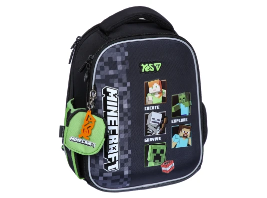 Рюкзак школьный каркасный Yes Minecraft Reality H-100S купить в интернет магазине подарков ПраздникШоп