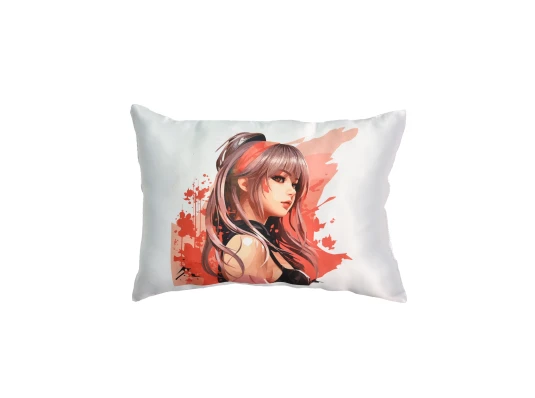 Подушка "Аниме изящество" размер 26*35 см (черная) с нанесением сублимации (60669) купить в интернет магазине подарков ПраздникШоп