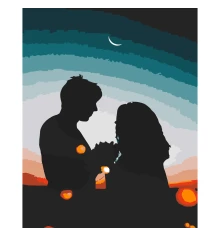 Картина по номерам ПРЕМИУМ Предложение под луной размером 40х50 см (DY018) купить в интернет магазине подарков ПраздникШоп