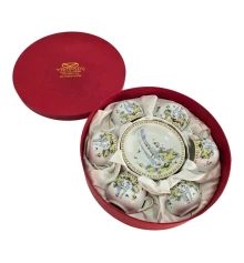 Сервиз круглый фарфор (110 мл) (6SCS173) 6 чашек+ 6 блюдец «Китаянка» (h-5.5 см купить в интернет магазине подарков ПраздникШоп