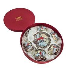 Сервиз круглый фарфор (110 мл) (6SCS102) 6 чашек+ 6 блюдец «Сакура» (h-5.5 см купить в интернет магазине подарков ПраздникШоп