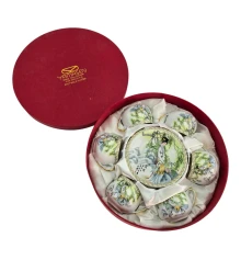 Сервиз круглый фарфор (110 мл) (6SCSp172) 6 чашек+ 6 блюдец «Китаянка» (h-5.5 см купить в интернет магазине подарков ПраздникШоп