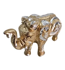 Слон резной алюминиевый (16×25×7 см) купить в интернет магазине подарков ПраздникШоп
