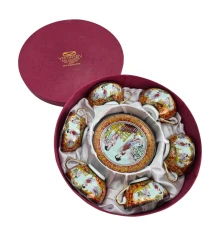 Сервиз круглый фарфор (70мл) (6CCS112-1)6 чашек+6 блюдец «Девушки» (h-4 см купить в интернет магазине подарков ПраздникШоп