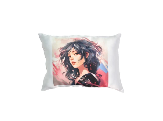 Подушка "Ритм души" размер 26*35 см (черная) с нанесением сублимации (60670) купить в интернет магазине подарков ПраздникШоп