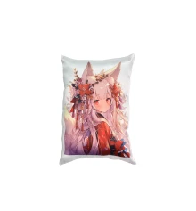 Подушка "Кицуне" размер 26*35 см (черная) с нанесением сублимации (60671) купить в интернет магазине подарков ПраздникШоп