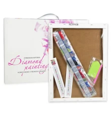 Алмазная мозаика ПРЕМИУМ Белый тигр размером 30х40 см (KB053) купить в интернет магазине подарков ПраздникШоп