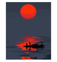 Картина по номерам ПРЕМИУМ Лунная тропа размером 40х50 см (DY375) купить в интернет магазине подарков ПраздникШоп