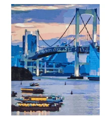 Картина по номерам ПРЕМИУМ Мосты Америки с лаком размером 40х50 см VA-3381 купить в интернет магазине подарков ПраздникШоп