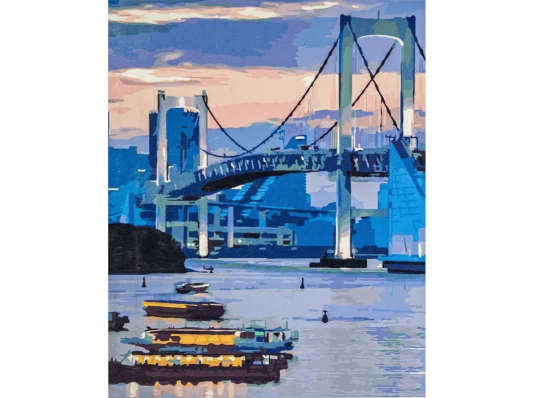 Картина по номерам ПРЕМИУМ Мосты Америки с лаком размером 40х50 см VA-3381 купить в интернет магазине подарков ПраздникШоп