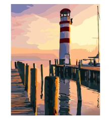 Картина по номерам ПРЕМИУМ Маяк на озере Нойзидль размером 40х50 см (GS725) купить в интернет магазине подарков ПраздникШоп