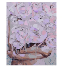 Картина по номерам ПРЕМИУМ Лилии в объятиях с лаком размером 40х50 см VA-3306 купить в интернет магазине подарков ПраздникШоп