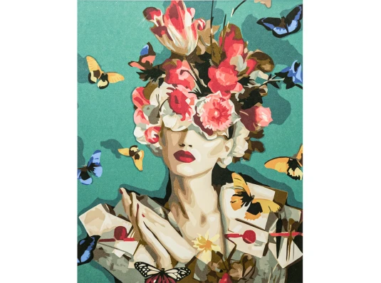 Картина по номерам ПРЕМИУМ Вместо мыслей с лаком размером 40х50 см VA-3403 купить в интернет магазине подарков ПраздникШоп