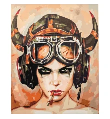Картина по номерам ПРЕМИУМ Настоящая летчица с лаком размером 40х50 см VA-3395 купить в интернет магазине подарков ПраздникШоп
