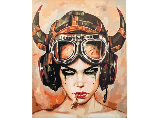 Картина по номерам ПРЕМИУМ Настоящая летчица с лаком размером 40х50 см VA-3395 купить в интернет магазине подарков ПраздникШоп