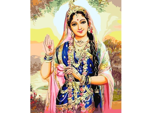 Картина по номерам ПРЕМИУМ Принцесса Индии с лаком размером 40х50 см SY6231 купить в интернет магазине подарков ПраздникШоп