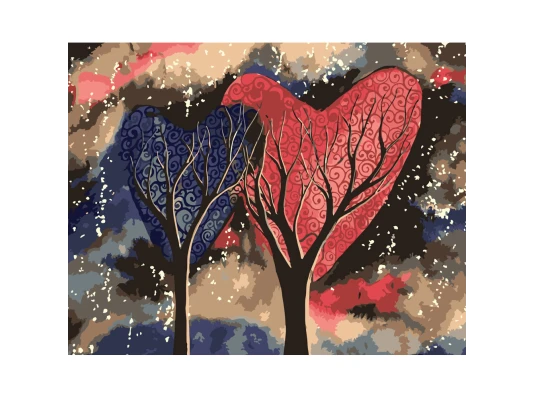 Картина по номерам ПРЕМИУМ Деревья любви размером 40х50 см (DY219) купить в интернет магазине подарков ПраздникШоп