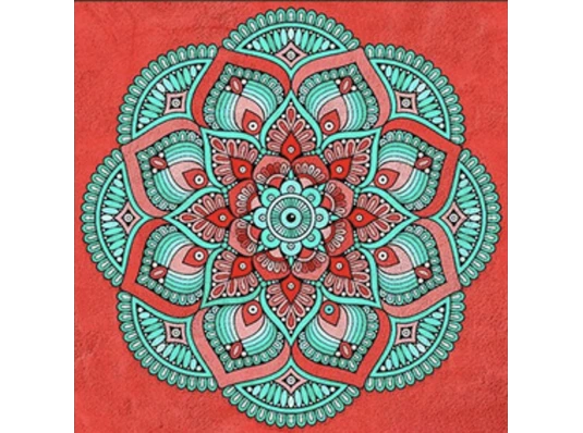 Алмазная мозаика ПРЕМИУМ Индийская мандала размером 30х30 см (ME13810) купить в интернет магазине подарков ПраздникШоп