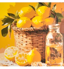 Картина по номерам Цитрусовый натюрморт 30х30 (ES-0920) купить в интернет магазине подарков ПраздникШоп