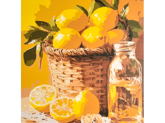 Картина по номерам Цитрусовый натюрморт 30х30 (ES-0920) купить в интернет магазине подарков ПраздникШоп