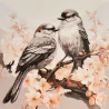 Картина по номерам Весенняя пара птиц 30х30 (ES-0922)