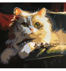 Картина по номерам Солнечный мурчик 30х30 (ES-0925) купить в интернет магазине подарков ПраздникШоп