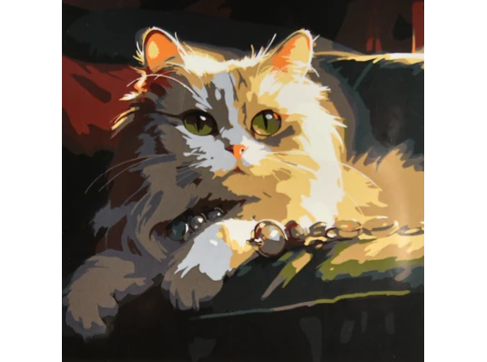 Картина по номерам Солнечный мурчик 30х30 (ES-0925) купить в интернет магазине подарков ПраздникШоп