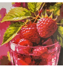Картина по номерам Сочная малина 30х30 (ES-0927) купить в интернет магазине подарков ПраздникШоп