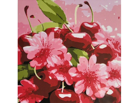 Картина по номерам Вишневый цвет 30х30 (ES-0928) купить в интернет магазине подарков ПраздникШоп