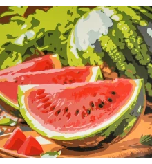 Картина по номерам Сочный арбуз 30х30 (ES-0930) купить в интернет магазине подарков ПраздникШоп