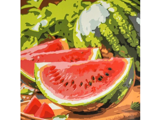 Картина по номерам Сочный арбуз 30х30 (ES-0930) купить в интернет магазине подарков ПраздникШоп
