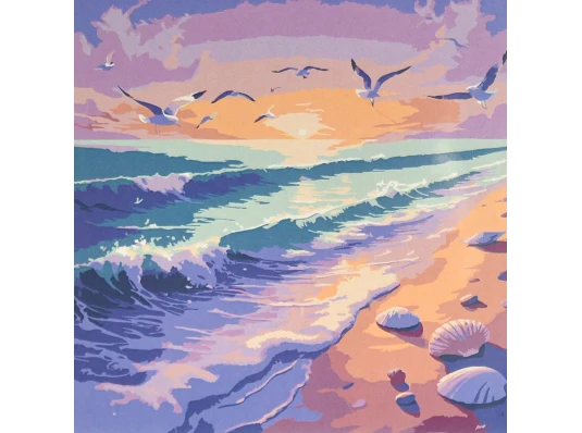 Картина по номерам Мероприятие и шепот прибоя 30х30 (ES-0940) купить в интернет магазине подарков ПраздникШоп