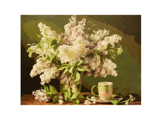 Картина по номерам Белая сирень 30х40 (SS-1323) купить в интернет магазине подарков ПраздникШоп