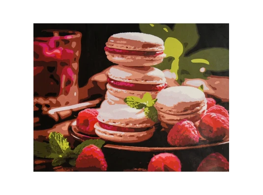 Картина по номерам Малиновые макарунки 30х40 (SS-1328) купить в интернет магазине подарков ПраздникШоп