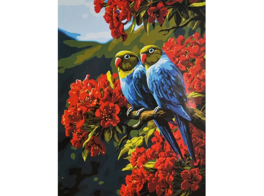 Картина по номерам Двое в красном саду 30х40 (SS-1350) купить в интернет магазине подарков ПраздникШоп