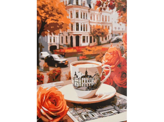 Картина по номерам Осеннее утро в городе 30х40 (SS-1353) купить в интернет магазине подарков ПраздникШоп