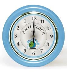 Часы идут в обратную сторону Anti-clock (синий) купить в интернет магазине подарков ПраздникШоп
