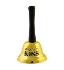 Колокольчик KISS (золотой) купить в интернет магазине подарков ПраздникШоп