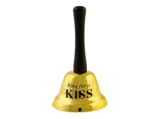 Колокольчик KISS (золотой) купить в интернет магазине подарков ПраздникШоп