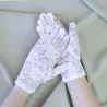 Перчатки кружевные 22см (белые)