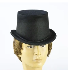 Шляпа Цилиндр флок (черная) купить в интернет магазине подарков ПраздникШоп