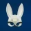 Маска Кролик PlayBoy Lux (белая) купить в интернет магазине подарков ПраздникШоп