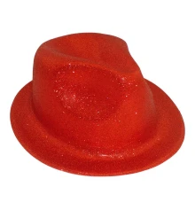 Шляпа детская Мафия блестящая (красная) купить в интернет магазине подарков ПраздникШоп