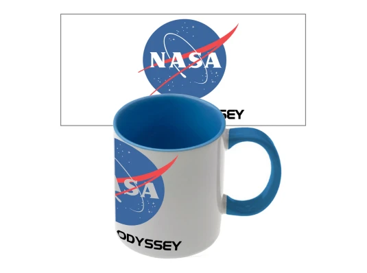 Чашка с принтом 65601 NASA (голубая) купить в интернет магазине подарков ПраздникШоп