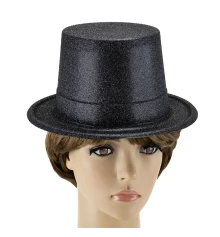 Шляпа Цилиндр блестящая (черный) купить в интернет магазине подарков ПраздникШоп